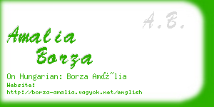 amalia borza business card